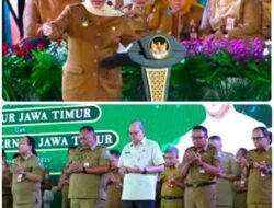 GUBERNUR KHOFIFAH DAN WAKIL EMIL DARDAK HALAL BIHALAL IDUL FITRI 1446 H BERSAMA 10.000 ASN PEMPROV JATIM