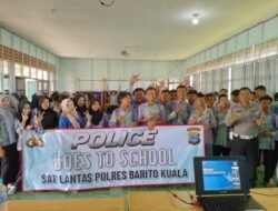 Satlantas Polres Batola Gelar Police Goes To School Di SMAN 1 Wanaraya