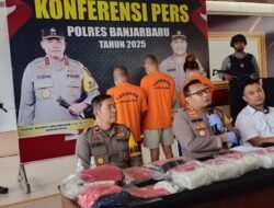 Polres Banjarbaru Bongkar Jaringan Narkoba, 10,3 Kg Sabu Disita
