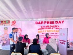 CFD Balangan Diramaikan Layanan Publik Polres, Warga Antusias Sambut Hari Bhayangkara ke-79