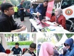 Ratusan Warga Manfaatkan Layanan Kesehatan Gratis Polda Jatim di CFD Hari Bhayangkara ke -79