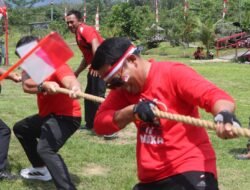 Polres Balangan Rayakan HUT ke-80 RI dengan Lomba Semarak Bersama Keluarga Besar