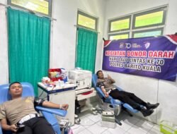 Sat Lantas Polres Barito Kuala Gelar Donor Darah Dalam Rangka Hari Lalu Lintas Bhayangkara yang ke-70
