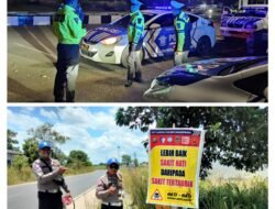 Cegah Balap Liar Dan Kurangi Angka Kecelakaan Polres Banjarbaru Pasang Imbauan Dan Patroli Malam