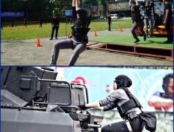 HUT Brimob ke 80 Polwan Polda Jatim Tampilkan Srikandi Challenge Penuh Adrenalin
