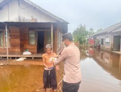 Polsek Kurau Laksanakan Patroli dan Pengecekan Korban Banjir di Kecamatan Kurau
