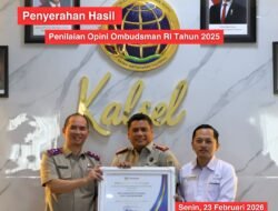 Pelayanan Prima Berbuah Prestasi, ATR/BPN Banjarbaru Raih Nilai 93,47 Sabet penghargaan dari Ombudsman