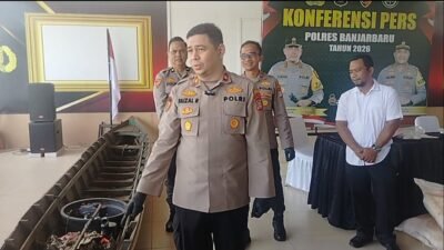 Keterangan Kapolsek Beruntung Baru dalam Konferensi Pers Pengungkapan Illegal Fishing, Ini Yang Disampaikan