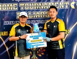 Brigadir Anggi Pratama Juara 1 Turnamen Billiard Hari Jadi ke-27 Banjarbaru, AKBP Pius  Beri Apresiasi