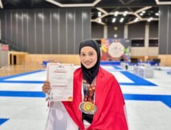 Ukir Prestasi, Brigadir Ihya Personel Polres Banjarbaru Raih  Tiga Medali Dalam Turnamen Taekwondo Di Jepang