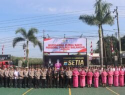 Kapolres Balangan Pimpin Upacara Wisudawan Purna Bhakti, Tiga Perwira Resmi Akhiri Masa Dinas