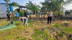 Antisipasi Api Masuk Permukiman, Polsek Kurau Gandeng Warga Sekat Lahan Rawan Terbakar