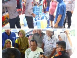 Satbrimob Polda Kalsel Hadir Bantu Warga Terdampak Kemarau, Salurkan Air Bersih dan Layanan Kesehatan Gratis