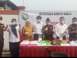 Kejaksaan Negeri Batola Kuala, Musnahkan Barang Rampasan Atau  Barang Bukti Yang Sudah Berkekuatan Hukum Tetap