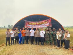 Kapolres Dan Tim Pamatwil Polda Kalsel Tinjau Posko Siaga Karhutla Zona 2 Di Kecamatan Jejangkit