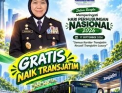 HARHUBNAS 2026, GUBERNUR KHOFIFAH GRATISKAN TRANS JATIM 17 SEPTEMBER